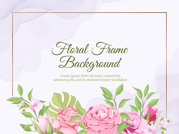 結婚式のバナーの背景夏の花柄のデザイン