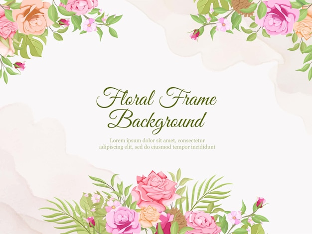 Matrimonio banner sfondo flora vector template