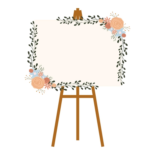 Vector wedding board for decoration