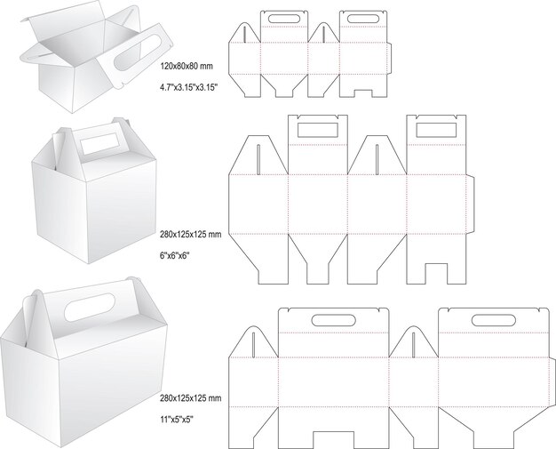 Premium Vector Wedding box design with complete die cutting and lazer cutting