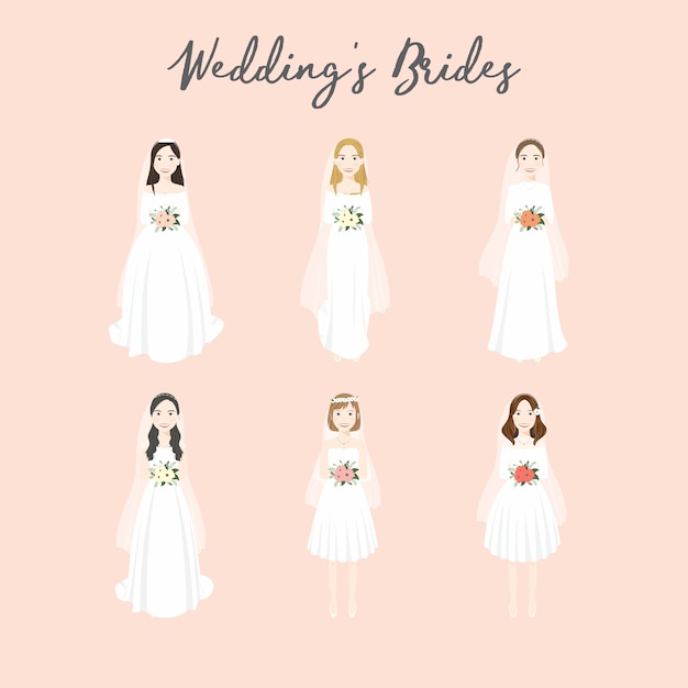 Wedding bride illustration