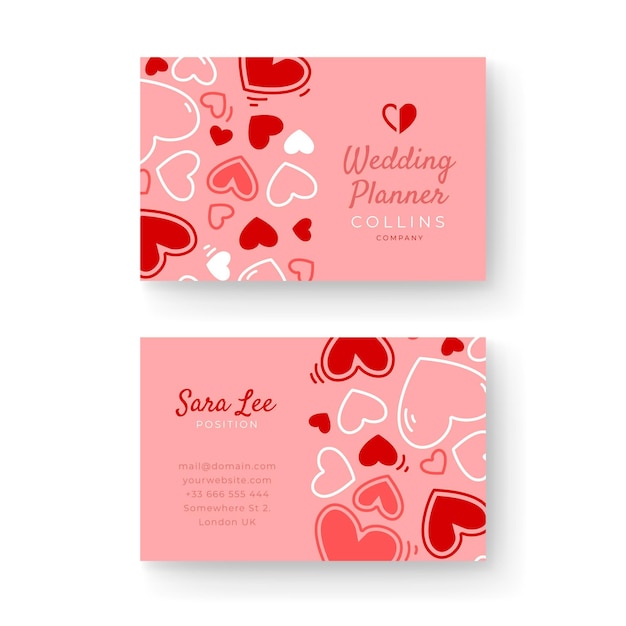 Wedding business card template