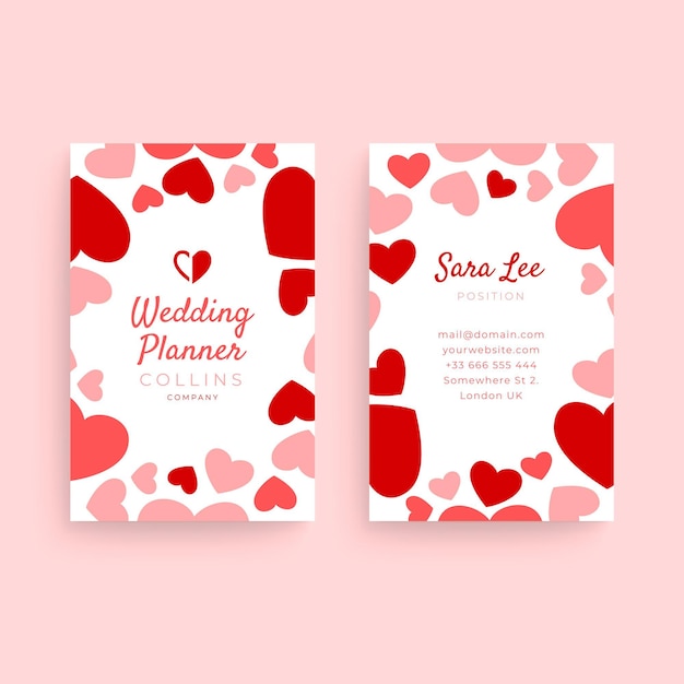 Wedding business card template