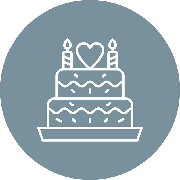 Wedding cake icon vector image can be used for family life