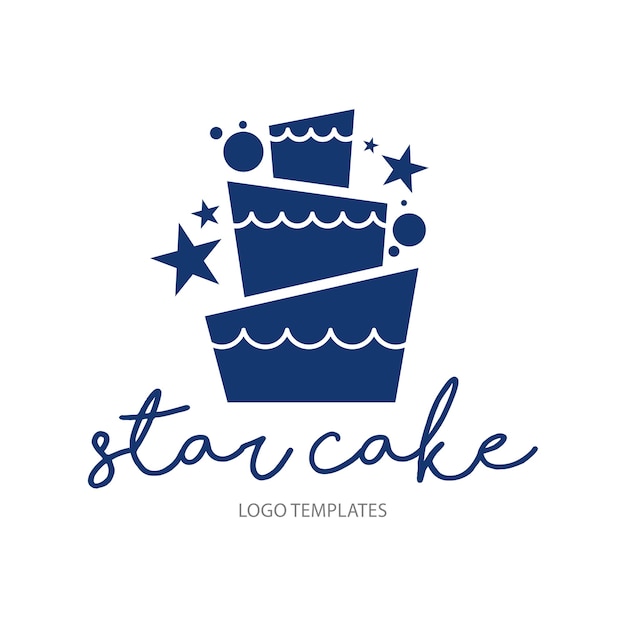 Vector wedding cake logo template