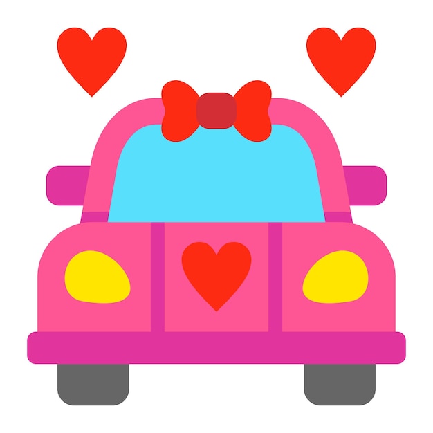 Vector wedding car icon