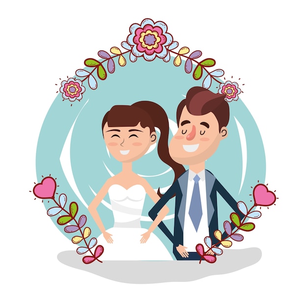 wedding card design cartoon