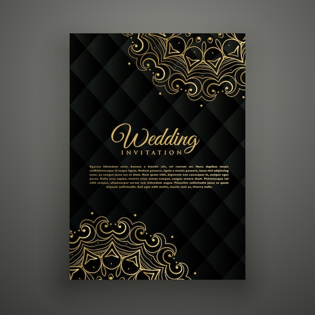 結婚式のカードデザインマンダラスタイル