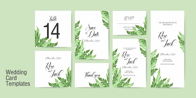 Vector wedding card invitation template