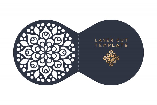 wedding card laser cut template