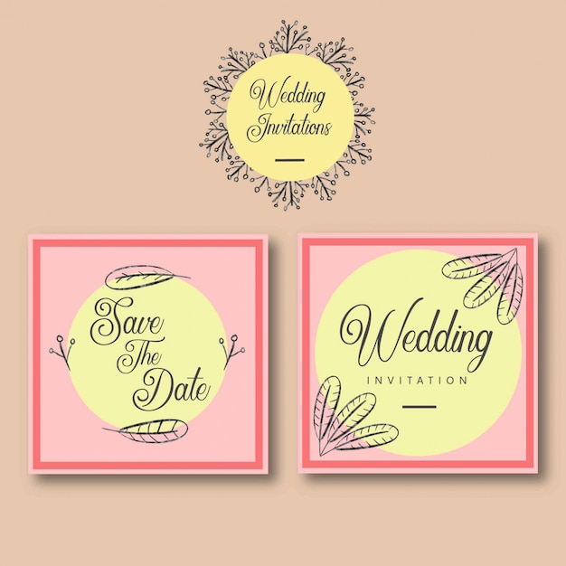 Vector wedding card template