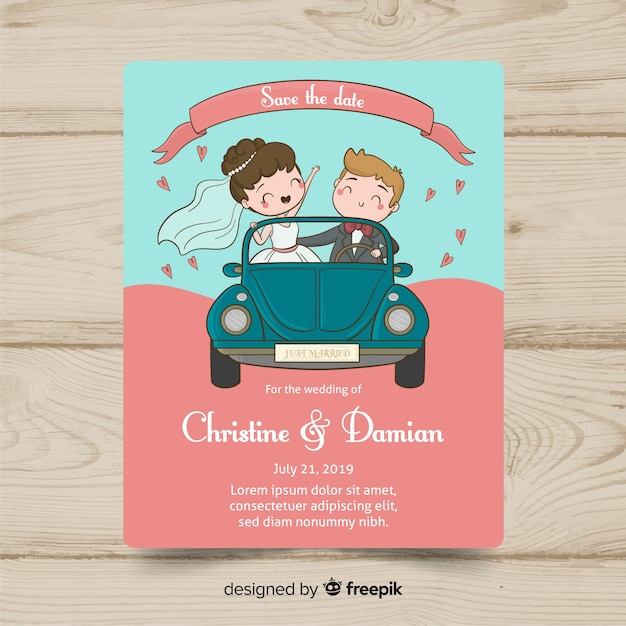 Vector wedding card template