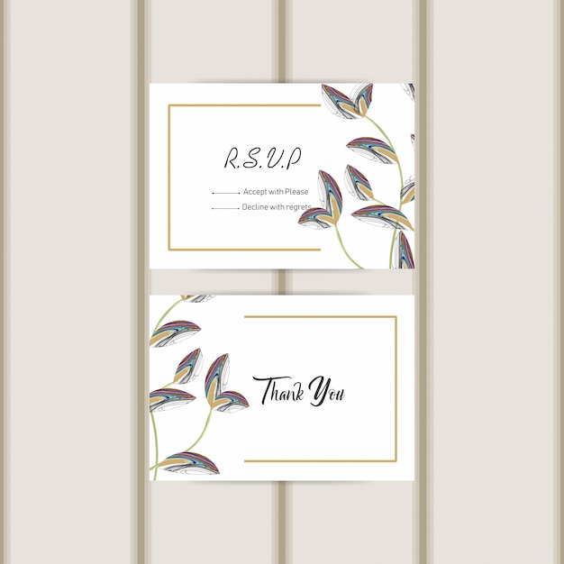 Vector wedding card template