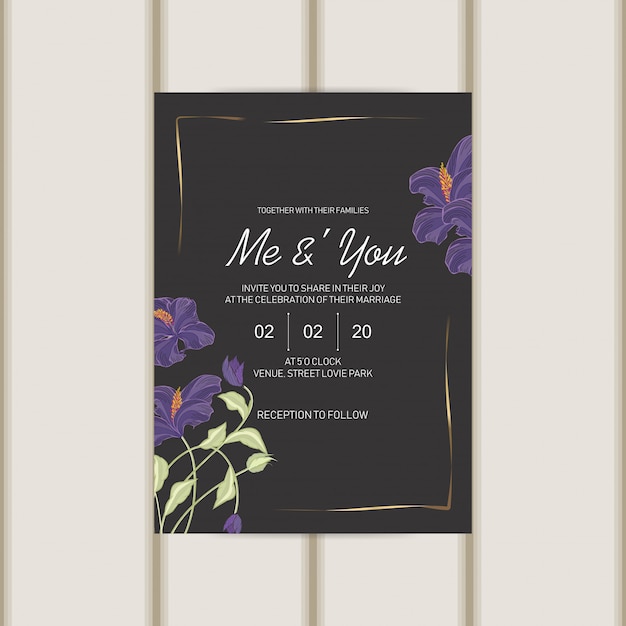 Vector wedding card template