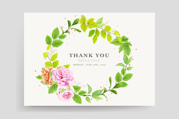 Vector wedding card with floral background design