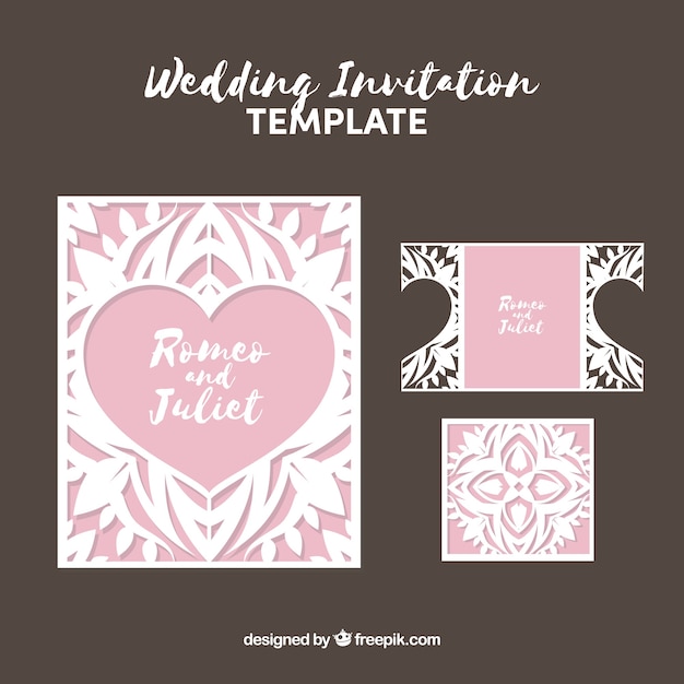 Wedding card with floral details