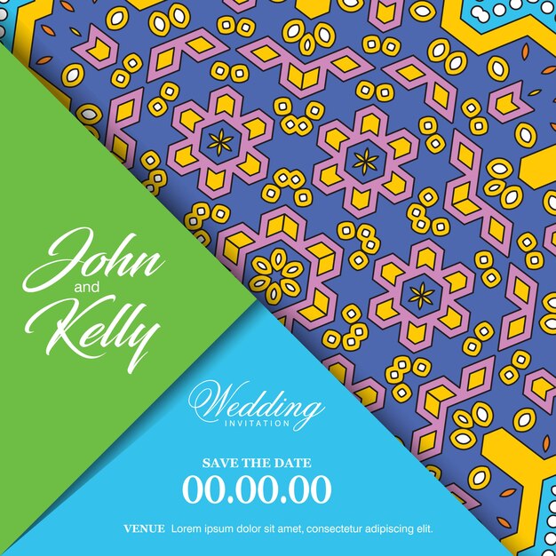 Wedding cards design vector