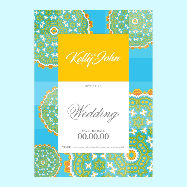 Wedding cards design vector