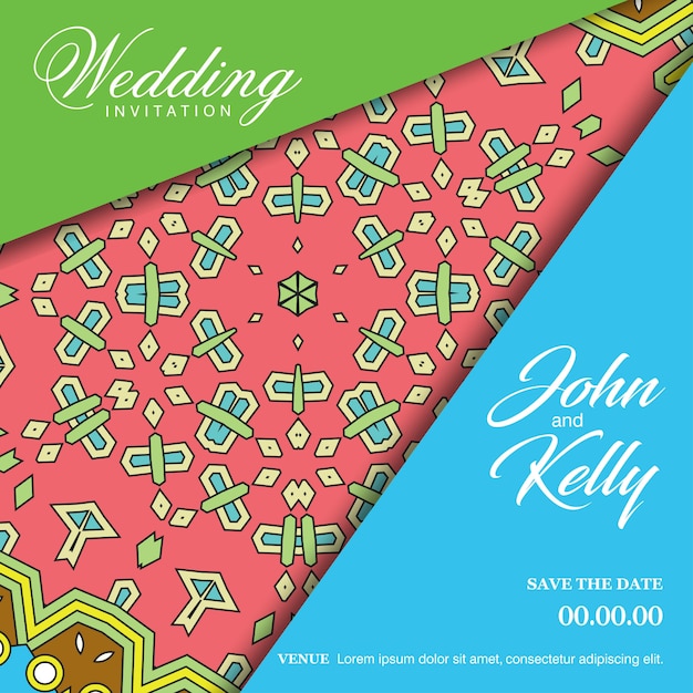 Wedding cards design vector