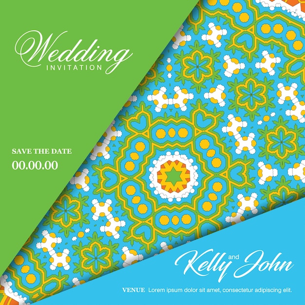 Wedding cards design vector