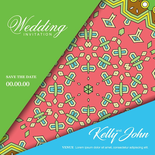 Wedding cards design vector