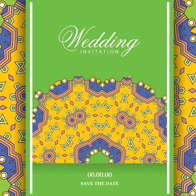 Wedding cards design vector