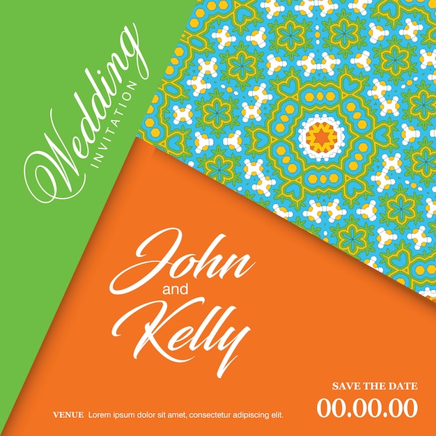 Wedding cards design vector