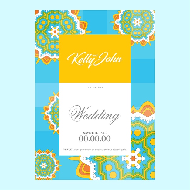 Wedding cards design vector