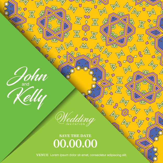 Wedding cards design vector