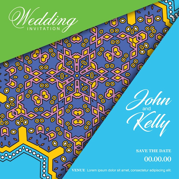 Wedding cards design vector