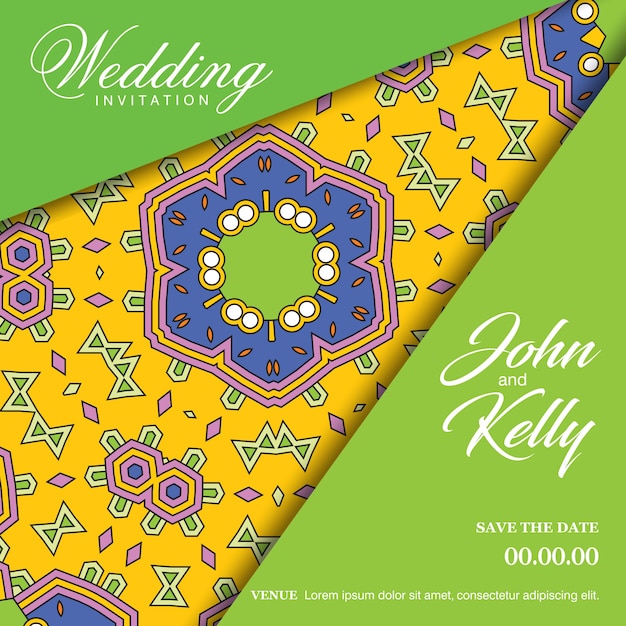 Wedding cards design vector