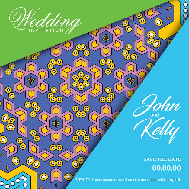 Wedding cards design vector