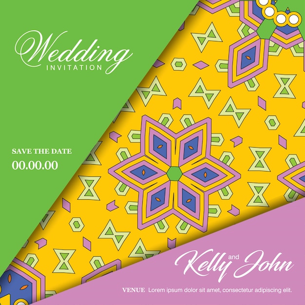 Wedding cards design vector