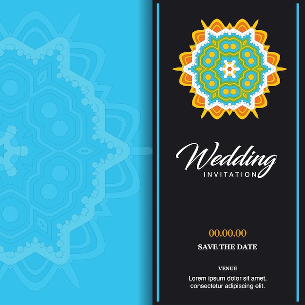 Wedding cards design vector