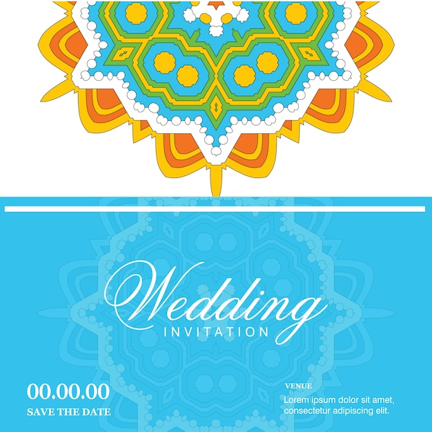 Wedding cards design vector