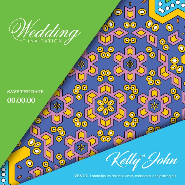 Wedding cards design vector