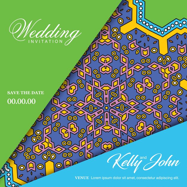 Wedding cards design vector