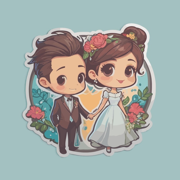 Wedding cartoon vector