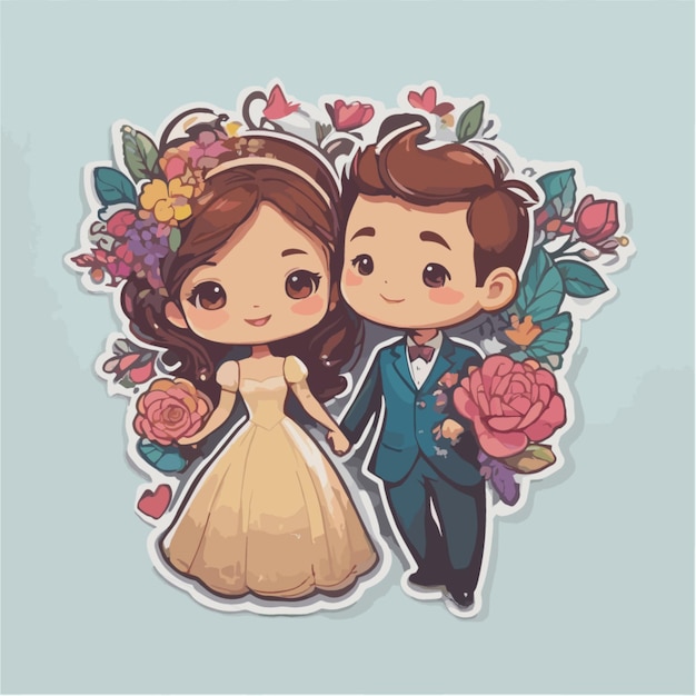 Wedding cartoon vector