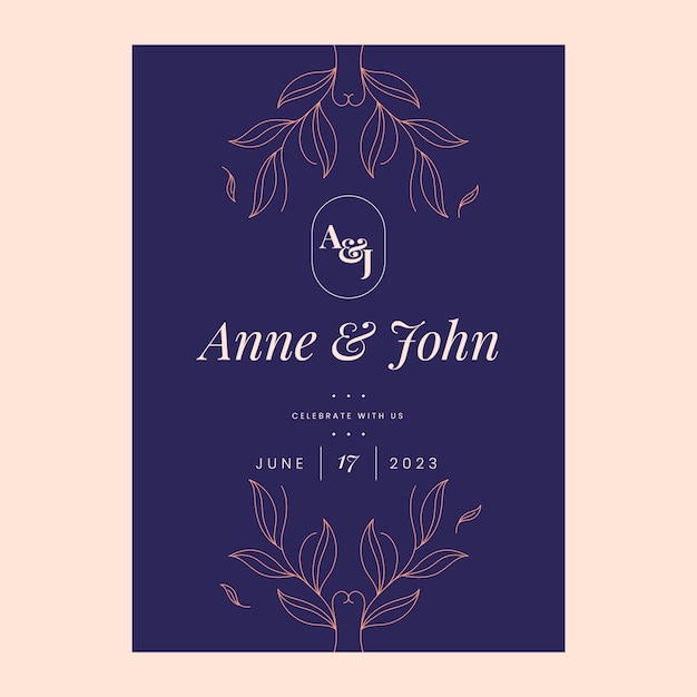 wedding ceremony vertical poster template
