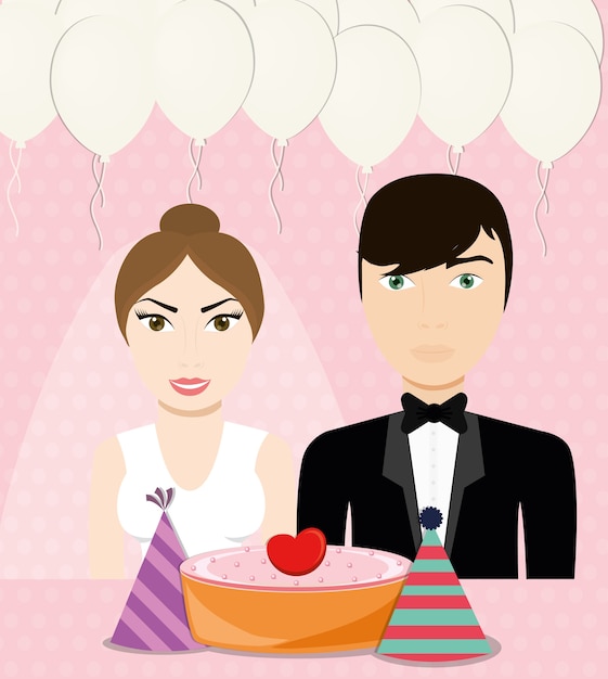 Wedding couple design