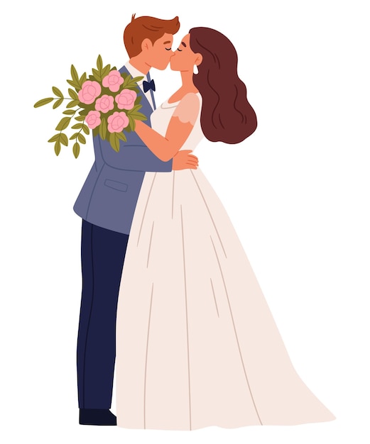Wedding couple in love Young and happy family traditional rituals Holiday design for greeting and invitation card couple in love