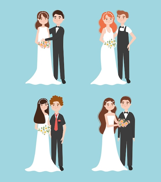 Wedding couples set