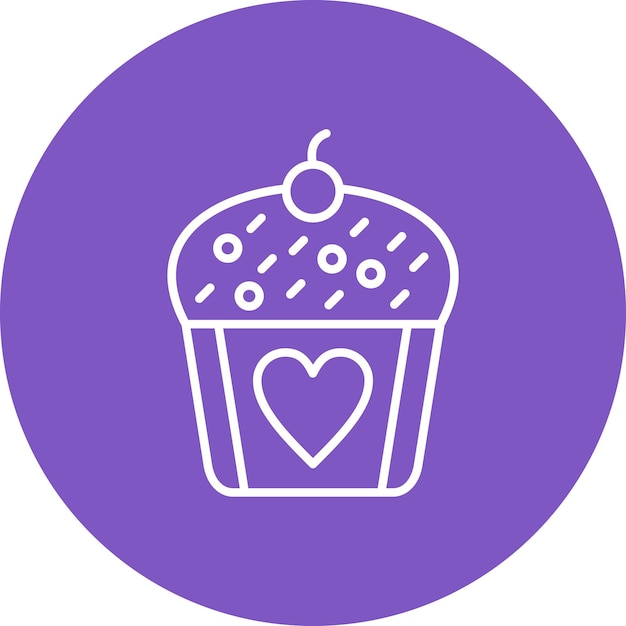 Vector wedding cupcake icon vector image can be used for wedding