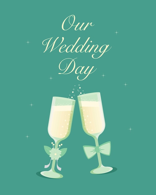 Vector wedding day poster