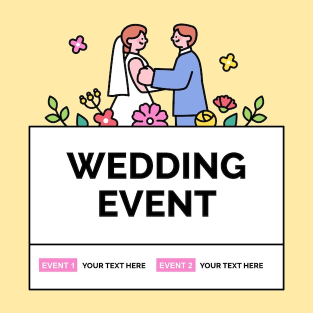 Wedding day Wedding event fair poster design template