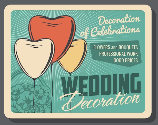 Wedding decoration of celebrations service