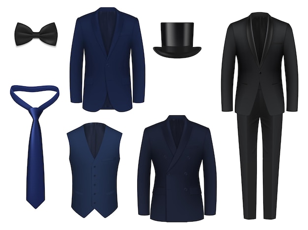 Wedding or dinner mens suit realistic