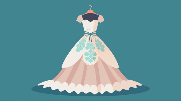 Vector a wedding dress made from vintage lace and repurposed fabrics a beautiful symbol of sustainable