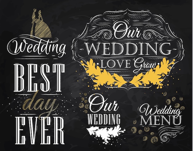 Wedding elements gold